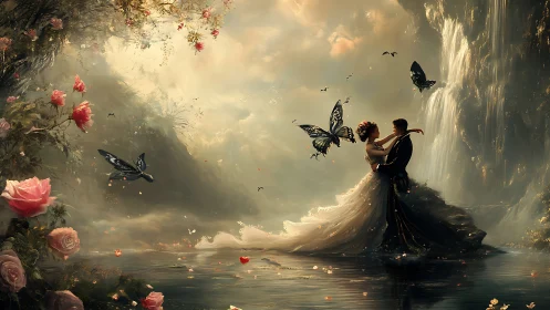 Romance Takes Flight: Butterflies and Waterfalls.