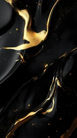 Molten gold rivers streaming across midnight obsidian.