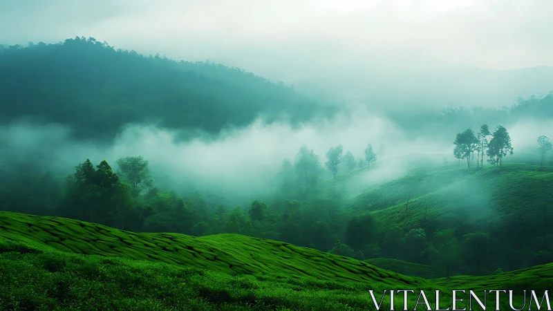 Misty emerald hills inviting quiet moments of gentle calm.
