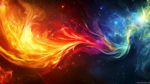 Solar flare tango meets aurora tide in deep cosmic dusk.