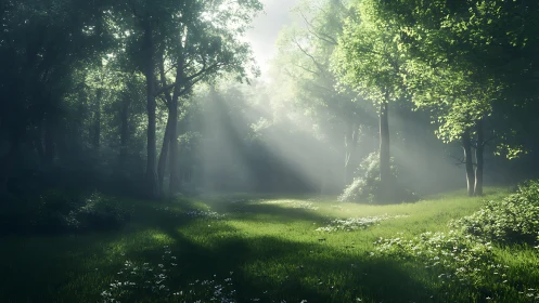 Luminescent Cathedral: Where Ancient Trees Breathe Light.