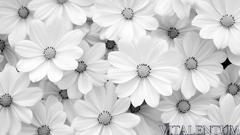 Monochromatic Daisy Clusters with Radial Petal Geometry