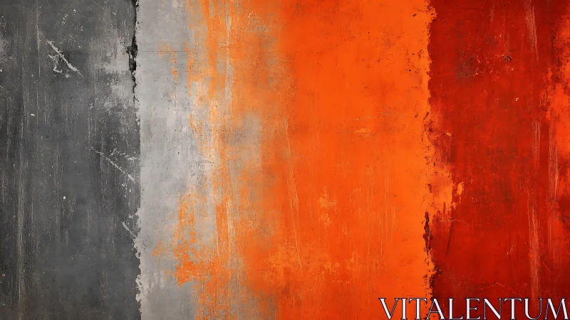 Textured abstract wall in gray, orange and deep red.