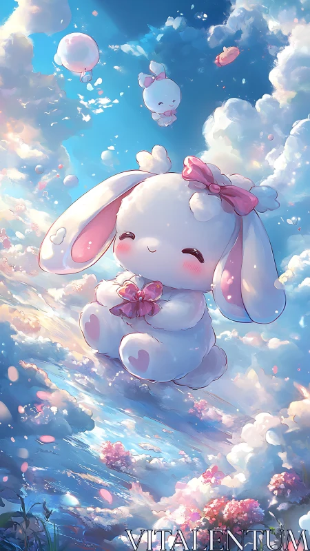 Soft bunny daydreams drifting through a pastel sky.