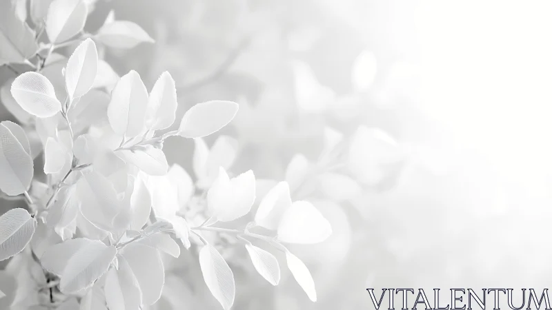 Whispers of white foliage drifting through soft daylight hush.