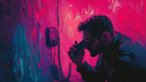 Midnight caller leans into neon whispers of an unseen world