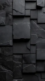Midnight slate mosaic of fractured geometric shadows.