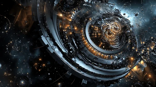 Stellar-scale toroidal megastructure with luminous particle debris