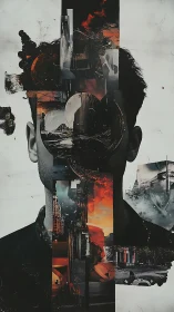 City dreams and inner fires woven through a quiet mind.