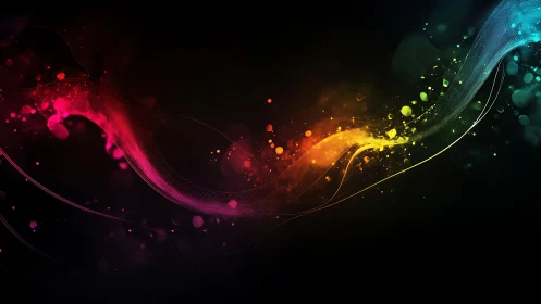 Color waves drifting through a quiet midnight sky.