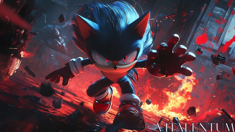 High-velocity cobalt hedgehog in eruptive urban inferno mode.