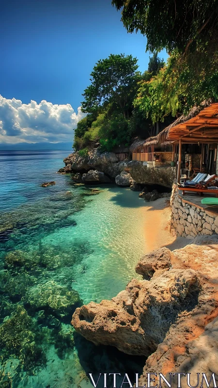 Turquoise Cove Embrace: Tropical Clifftop Resort Sanctuary.