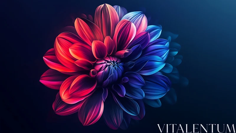 Neon Bloom Spiral: Where Fire Meets Frost in Digital Petals.