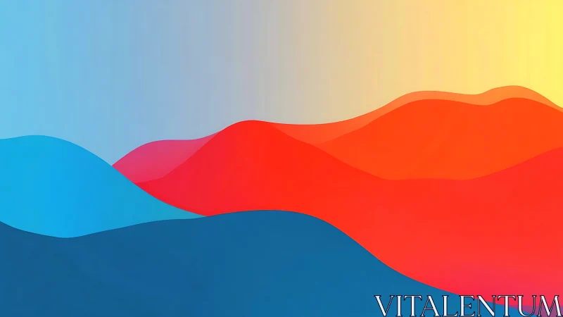 Gentle color waves rolling through a sunrise horizon.