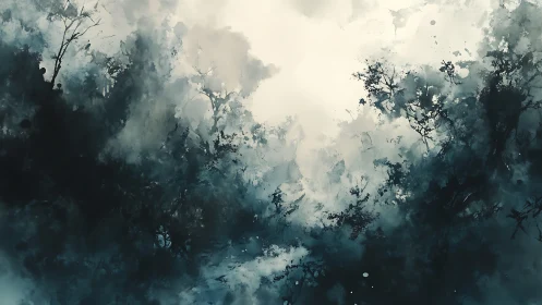 Mist Through the Pines: Where Silence Dwells.