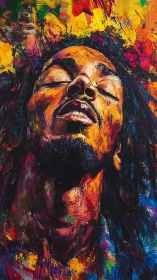 Portrait in radiant colors captures ecstatic musical peace