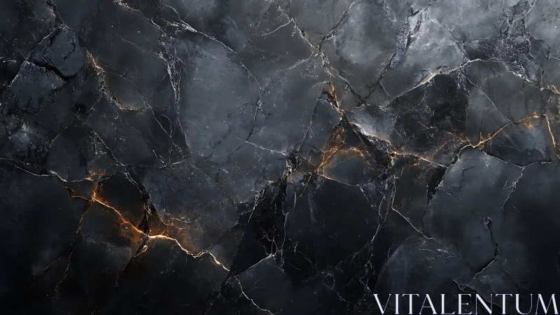 Dark fractured stone texture with ember vein illumination.