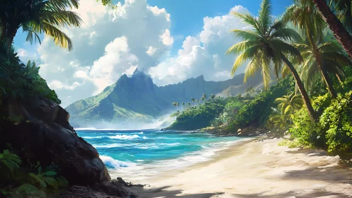 Paradise Bay Unfolds Where Volcanic Peaks Kiss Tropical Shores