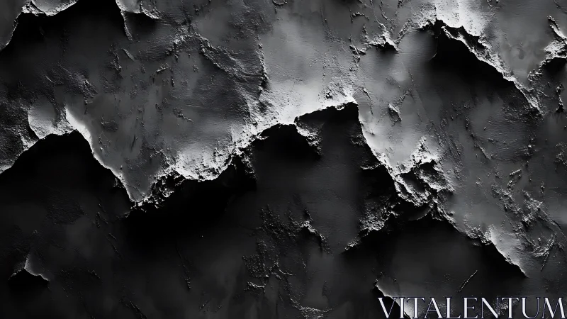 Abstract dark textured wall with rough layers, modern art style.