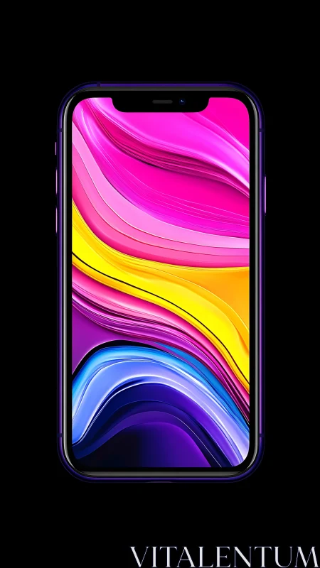 iPhone Notch Display Vibrant Fluid Abstract Wallpaper