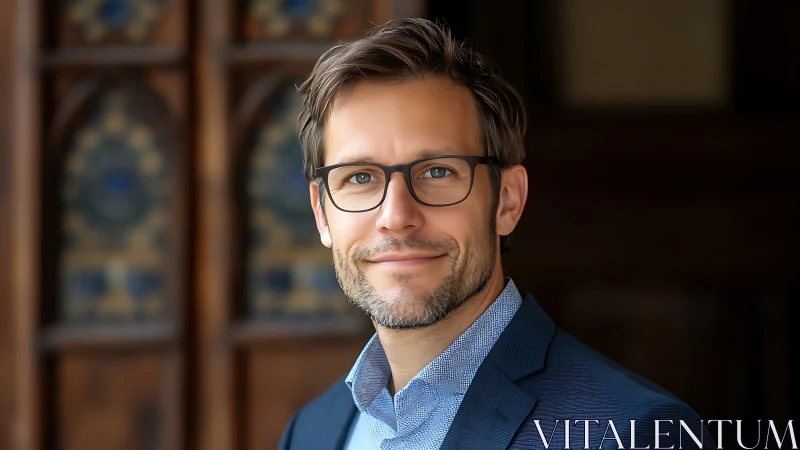 Crisp-eyed professional shares a quiet, confident half-smile