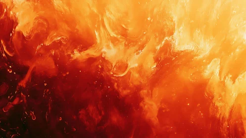 Fluid gradient abstraction with warm chromatic flow.