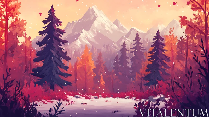 Autumn Mountains Glowing with Vibrant Seasonal Magic.