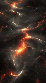 Luminous cosmic filaments weave through dark nebulae glow.