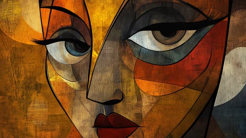 Bold abstract portrait invites a close, thoughtful gaze