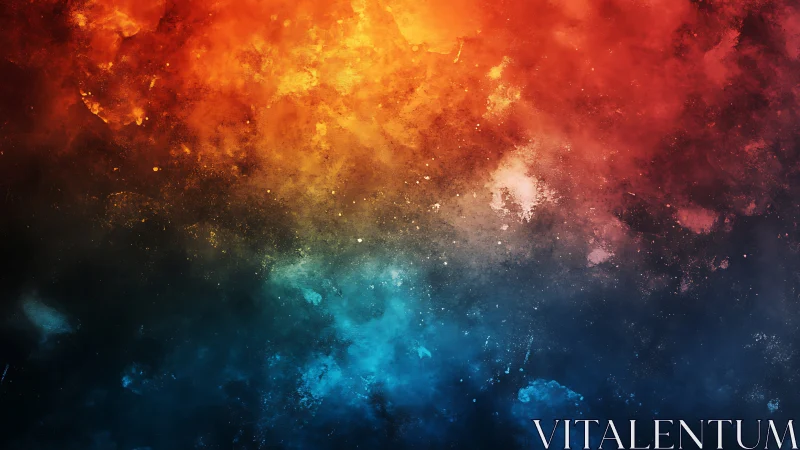 Bilateral fiery and cerulean nebula field illustrates chromatic tension