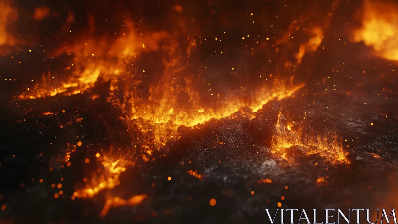 Molten Cascade: Fire's Violent Architecture.