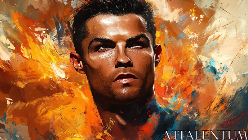 Storm-lit athlete portrait in molten sunset brushfire glow.