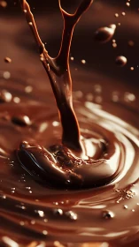 Rich chocolate splash captured in smooth liquid motion.