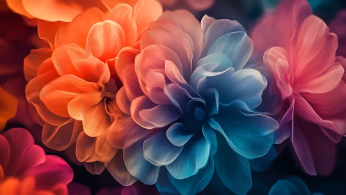 Luminous Petals Dancing in Vibrant Color Harmony.