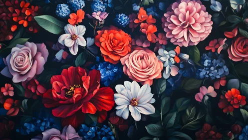 Midnight Garden's Chromatic Symphony Blooms Against Shadows