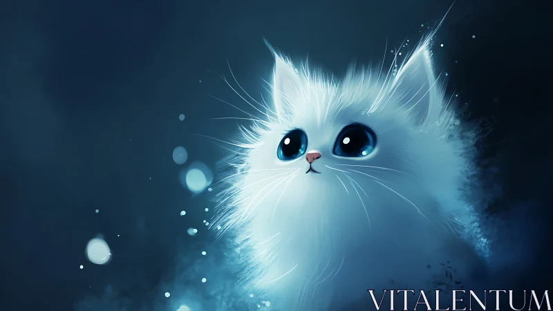 Luminous Whisker-Eyed Feline Dream.