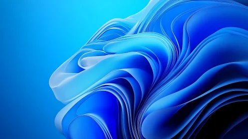 Layered blue fluid geometry in luminous digital abstraction.