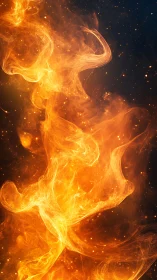 Celestial Fire Entity: Luminous Plasma Formation.