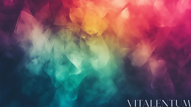 Vibrant Abstract Geometric Background with Soft Blurred Colors.
