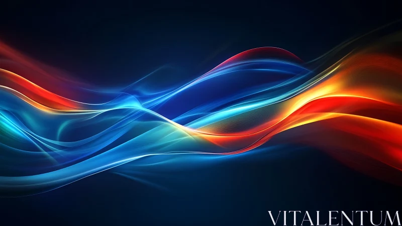 Chromatic riverlines dancing across a deep midnight void.