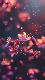 Glowing Blossoms in Evening Light.