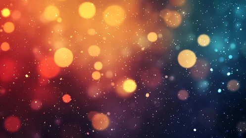 Abstract bokeh lights with vibrant gradient colors and soft glow.