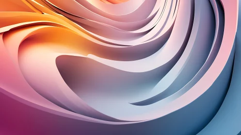 Gentle swirling ribbons of color invite a calm daydream.