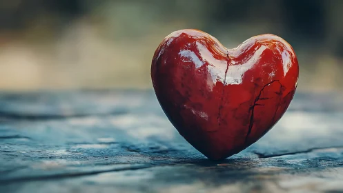 Crimson Heart Whispers Secrets to Restless Waves