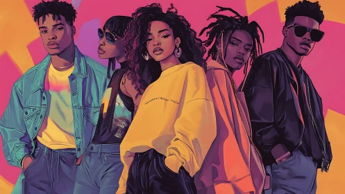 Neon swagger lines up as five cool silhouettes claim dusk