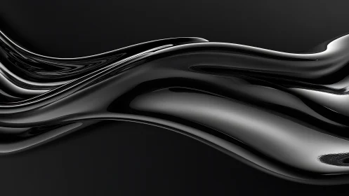 Liquid midnight waves flowing across a sleek dark horizon.