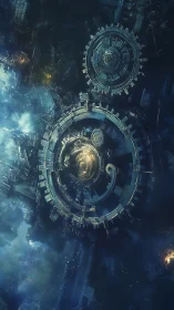 Rotating orbital megastructures render a deep-space machine vision