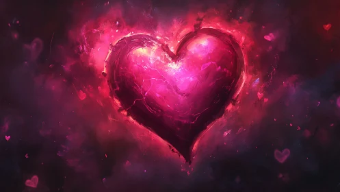 Luminescent Cardiac Form with Radiant Plasma Envelopment.