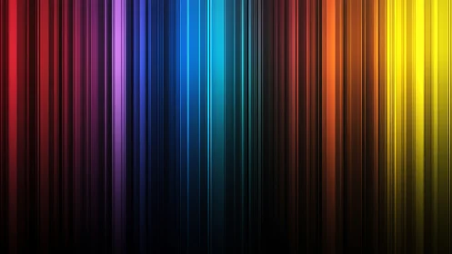 Chromatic light columns merge cool blues and warm golds.