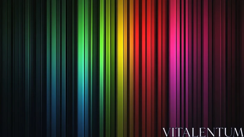 Vertical multicolor light bars with gradient spectral transitions
